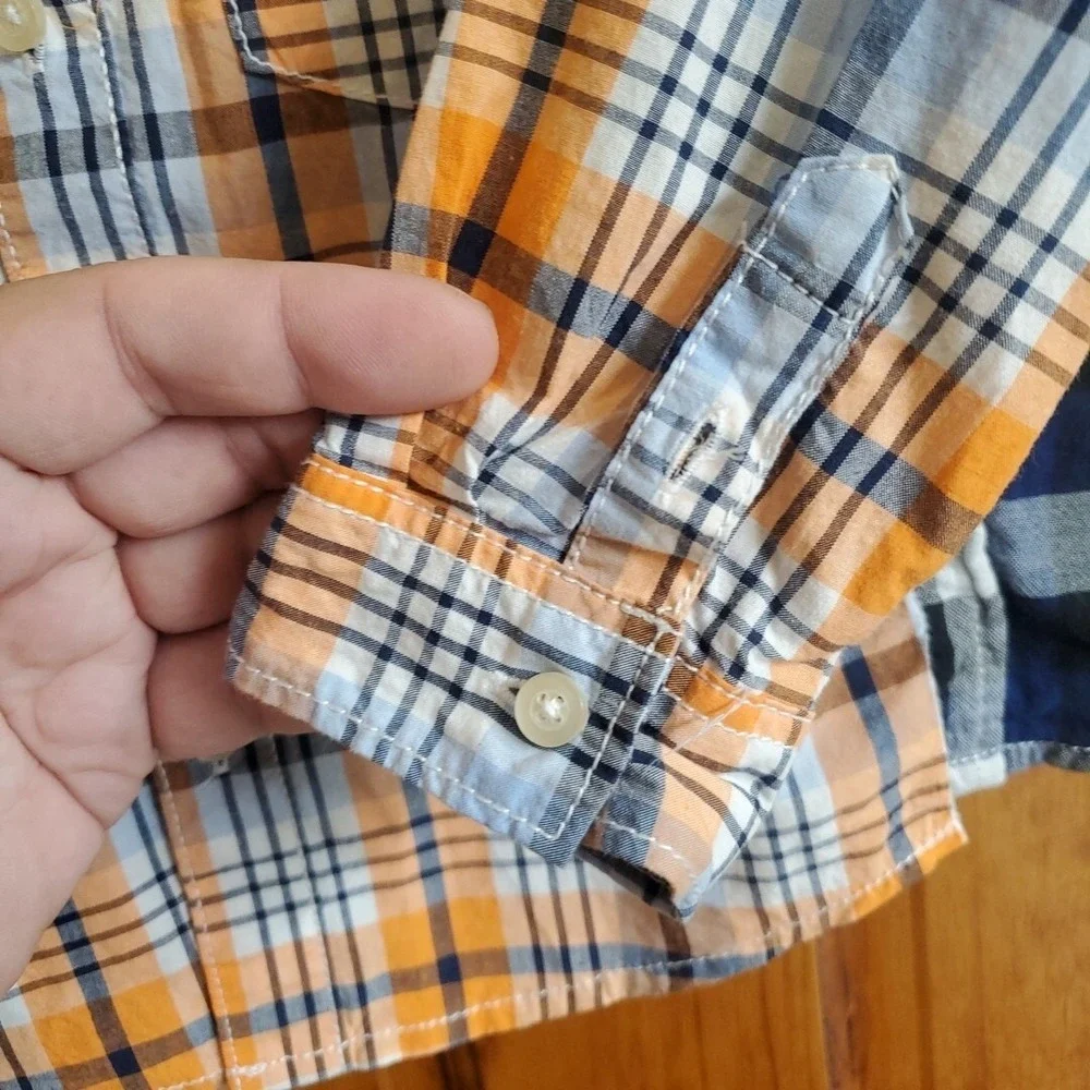 OshKosh B'gosh Carter's Toddler Boys Plaid Flannel Shirts Lot Sz 18M